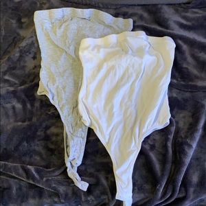 Body suit tube tops (white and grey)